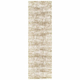 2' X 8' Ivory And Gray Abstract Strokes Runner Rug - Homeroots - Flyclothing LLC