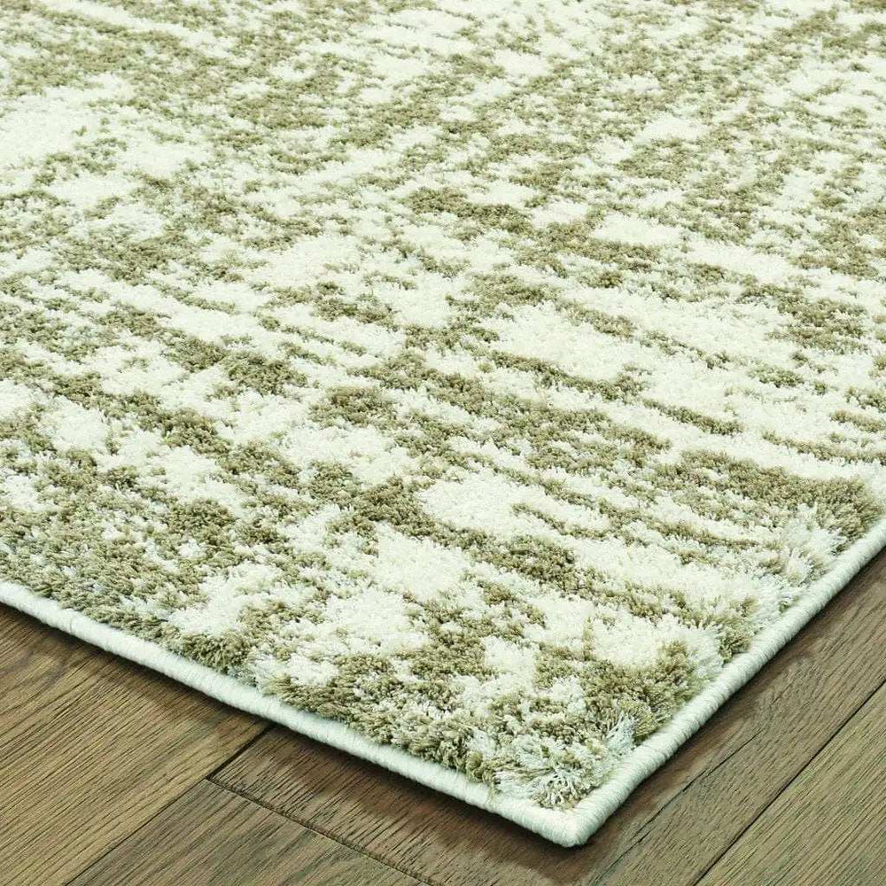 2' X 8' Ivory And Gray Abstract Strokes Runner Rug - Homeroots - Flyclothing LLC