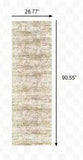 2' X 8' Ivory And Gray Abstract Strokes Runner Rug - Homeroots - Flyclothing LLC