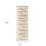 2' X 8' Ivory And Gray Abstract Strokes Runner Rug - Homeroots - Flyclothing LLC
