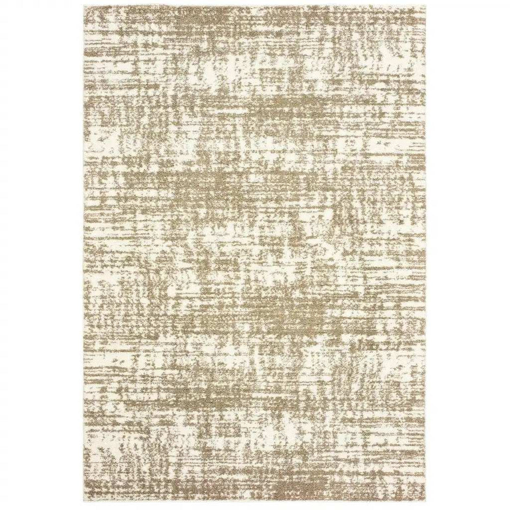 4' X 6' Ivory And Gray Abstract Strokes Area Rug - Homeroots - Flyclothing LLC