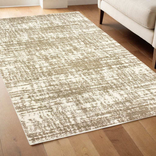 4' X 6' Ivory And Gray Abstract Strokes Area Rug - Homeroots - Flyclothing LLC