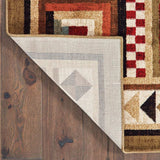 8' X 10' Brown And Red Ikat Patchwork Area Rug - Homeroots - Flyclothing LLC