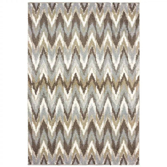 2' X 3' Gray Shag Power Loom Area Rug - Homeroots - Flyclothing LLC