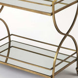 Antique Gold Bar Cart - Homeroots - Flyclothing LLC