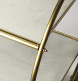Modern Gold And White Marble Rolling Server - Homeroots - Flyclothing LLC