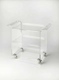 Clear Acrylic Rolling Server Bar Cart - Homeroots - Flyclothing LLC