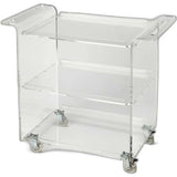 Clear Acrylic Rolling Server Bar Cart - Homeroots - Flyclothing LLC