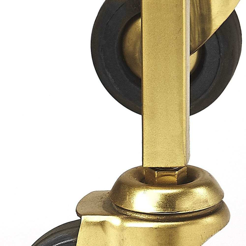 Polished Gold Bar Cart - Homeroots - Flyclothing LLC