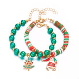 Christmas Beaded Charm Bracelet - Trendsi - Flyclothing LLC