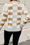 Color Block Round Neck Sweater - Trendsi - Flyclothing LLC