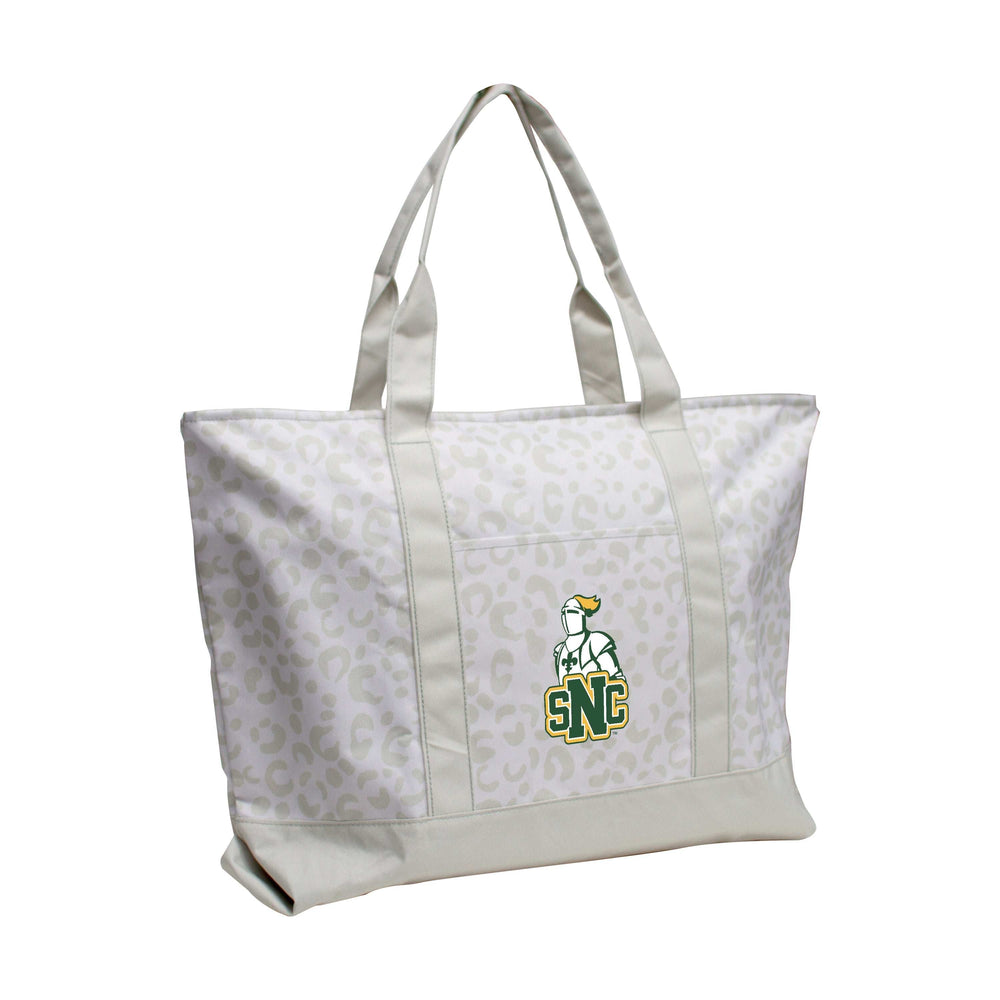 St Norbert Leopard Pattern Tote - Logo Brands - Flyclothing LLC