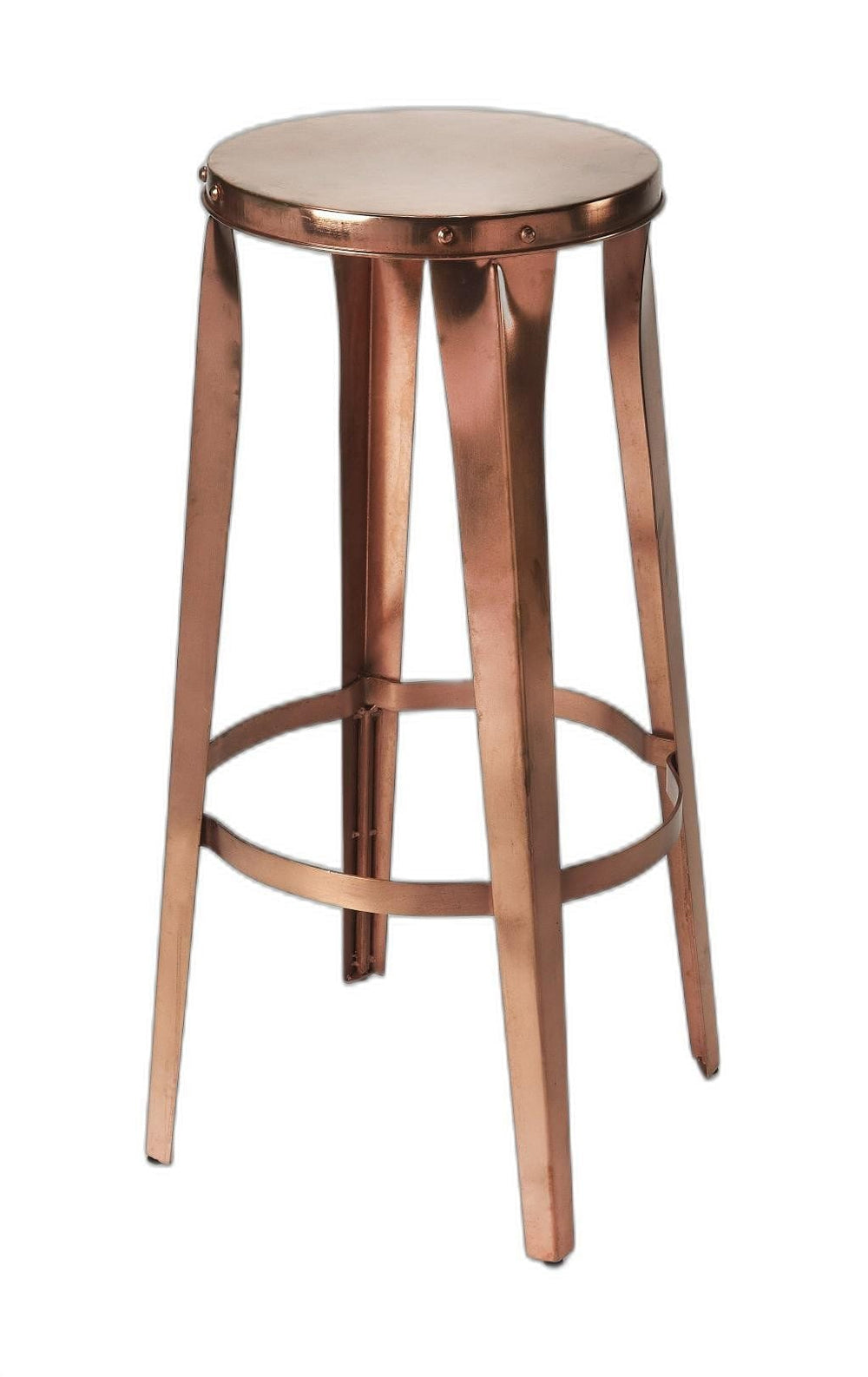 30" Copper Iron Backless Bar Height Bar Chair - Homeroots - Flyclothing LLC