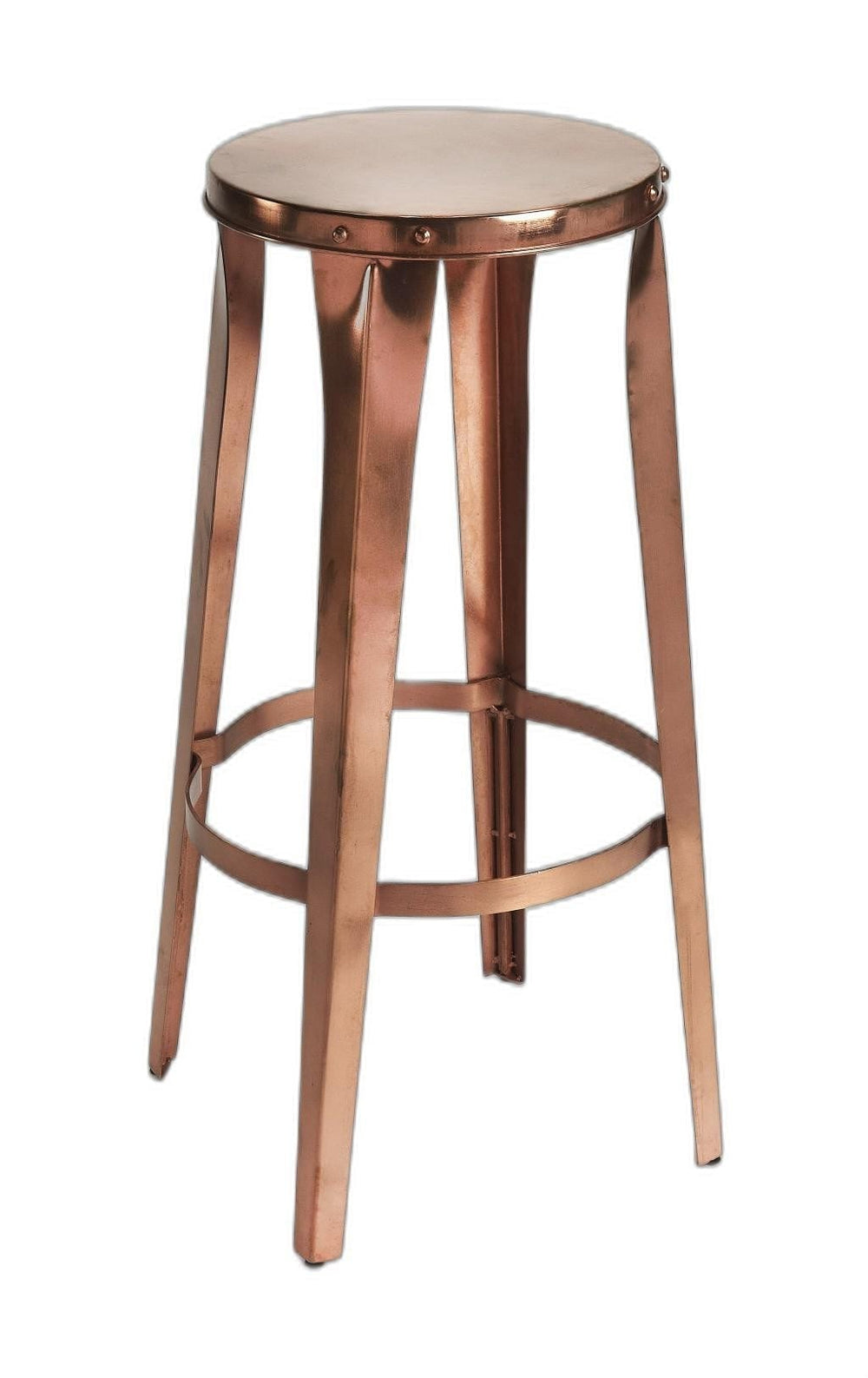 30" Copper Iron Backless Bar Height Bar Chair - Homeroots - Flyclothing LLC