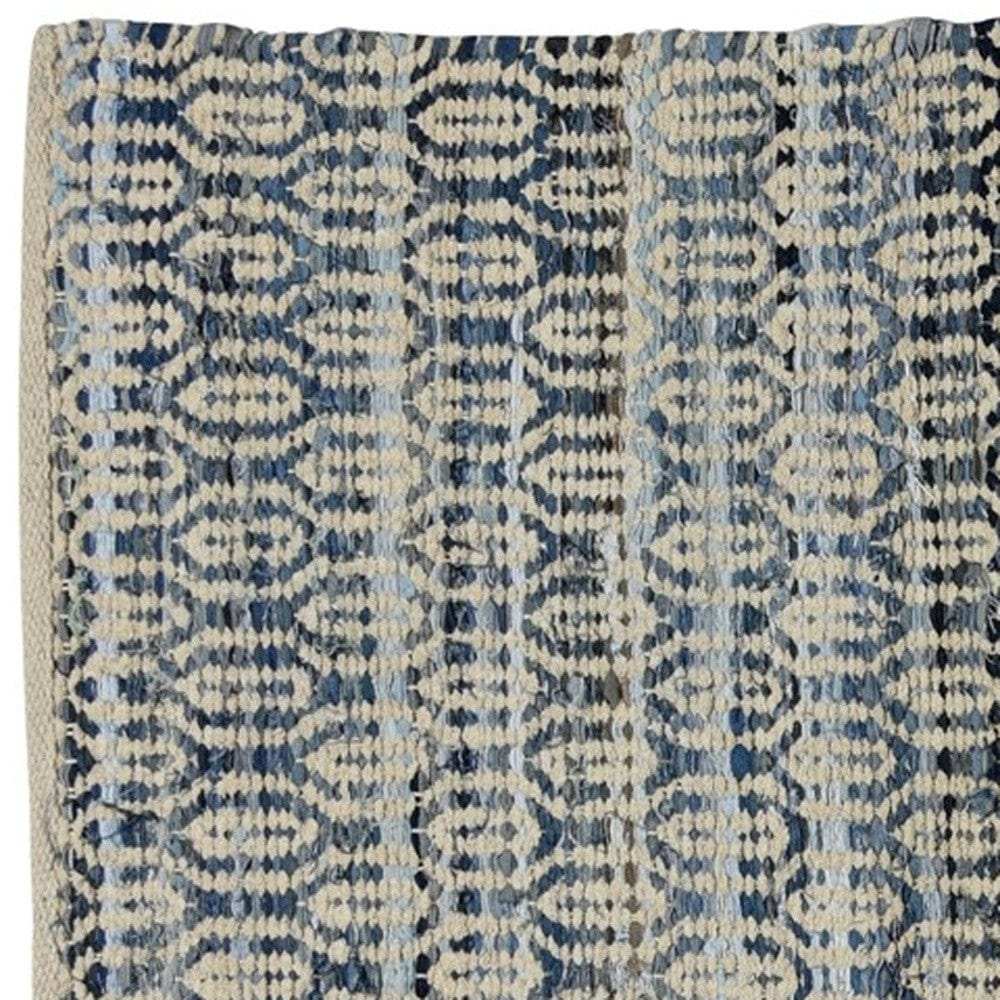 3' X 8' Blue And Gray Ogee Runner Rug - Homeroots - Flyclothing LLC
