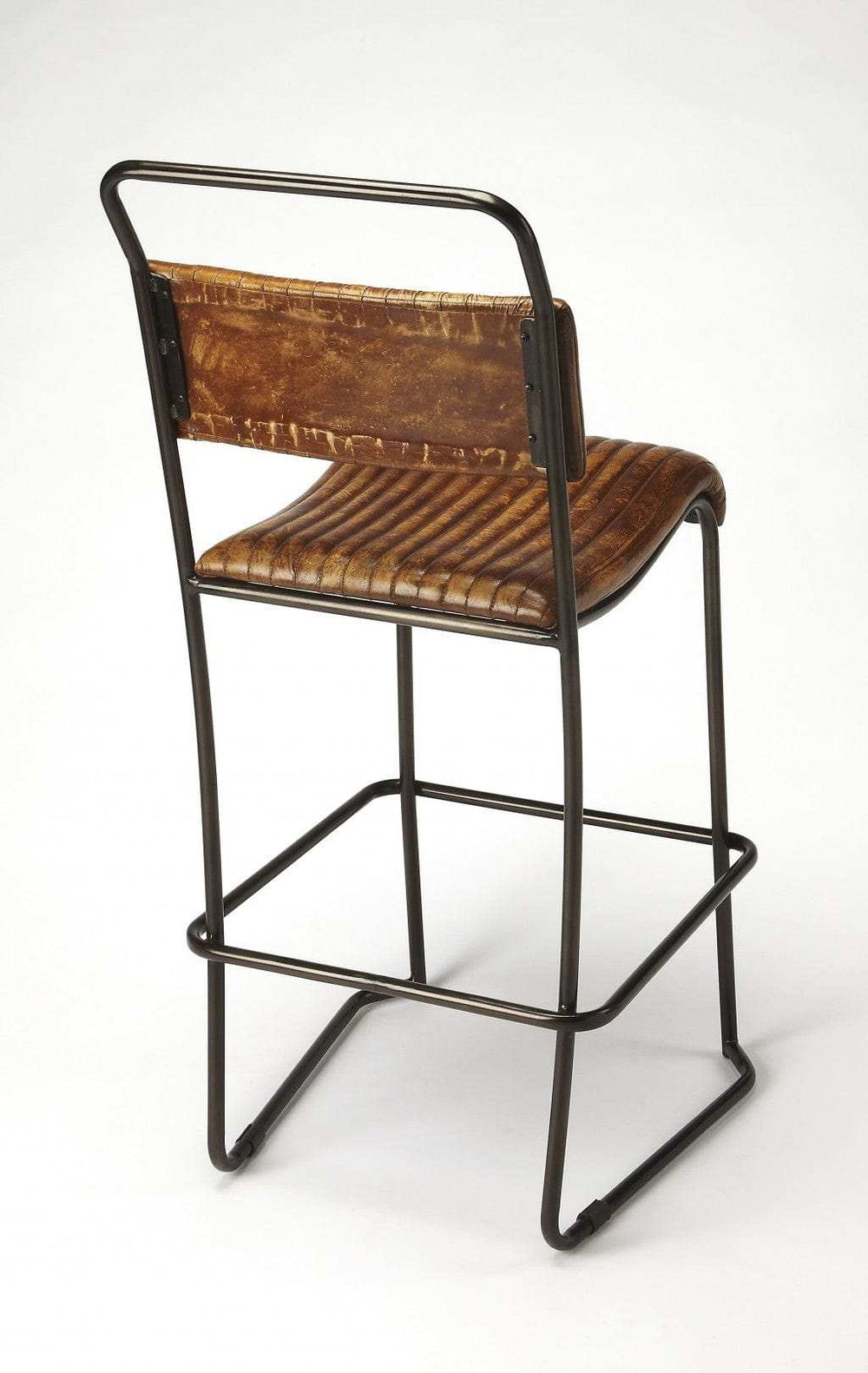 Brown And Black Iron Bar Chair - Homeroots - Flyclothing LLC