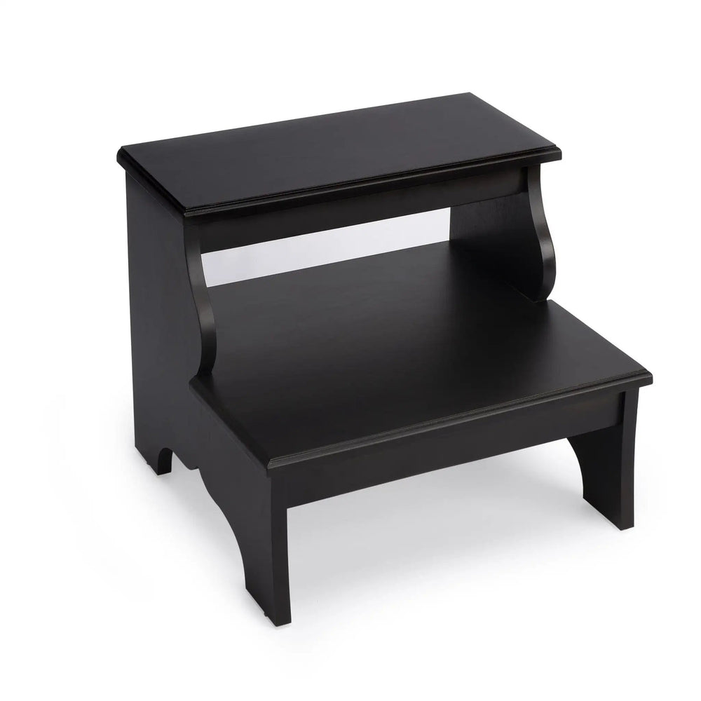 18" Dark Brown Wood Step Stool - Homeroots - Flyclothing LLC