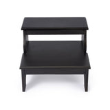 18" Dark Brown Wood Step Stool - Homeroots - Flyclothing LLC