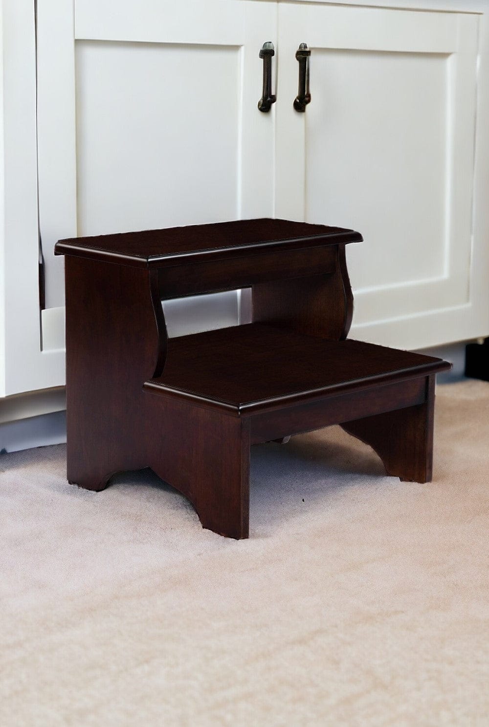 15" Solid and Manufactured Wood Backless Bar Chair - Homeroots - Flyclothing LLC