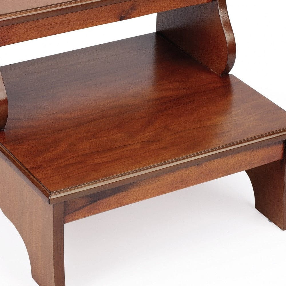 15" Brown Manufactured Wood Backless Bar Chair - Homeroots - Flyclothing LLC