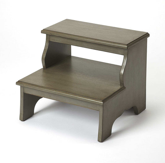Handcrafted Silver Satin Step Stool - Homeroots - Flyclothing LLC