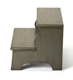 Handcrafted Silver Satin Step Stool - Homeroots - Flyclothing LLC
