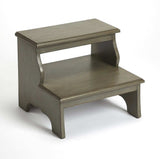 Handcrafted Silver Satin Step Stool - Homeroots - Flyclothing LLC