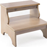 15" Natural Manufactured Wood Backless Bar Chair - Homeroots - Flyclothing LLC