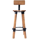 28" Brown And Natural Iron Bar Chair - Homeroots - Flyclothing LLC
