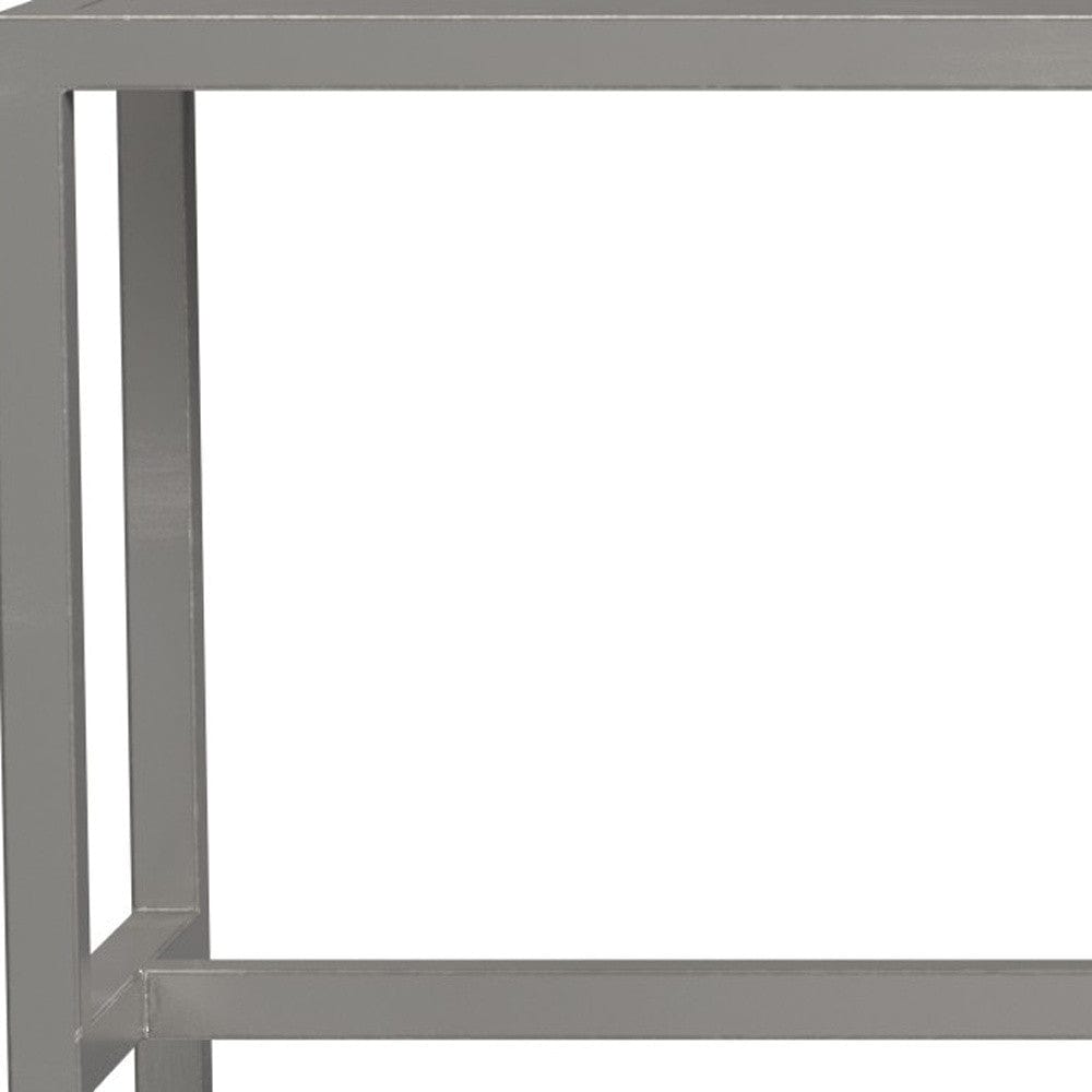 44" Silver Iron Bench - Homeroots