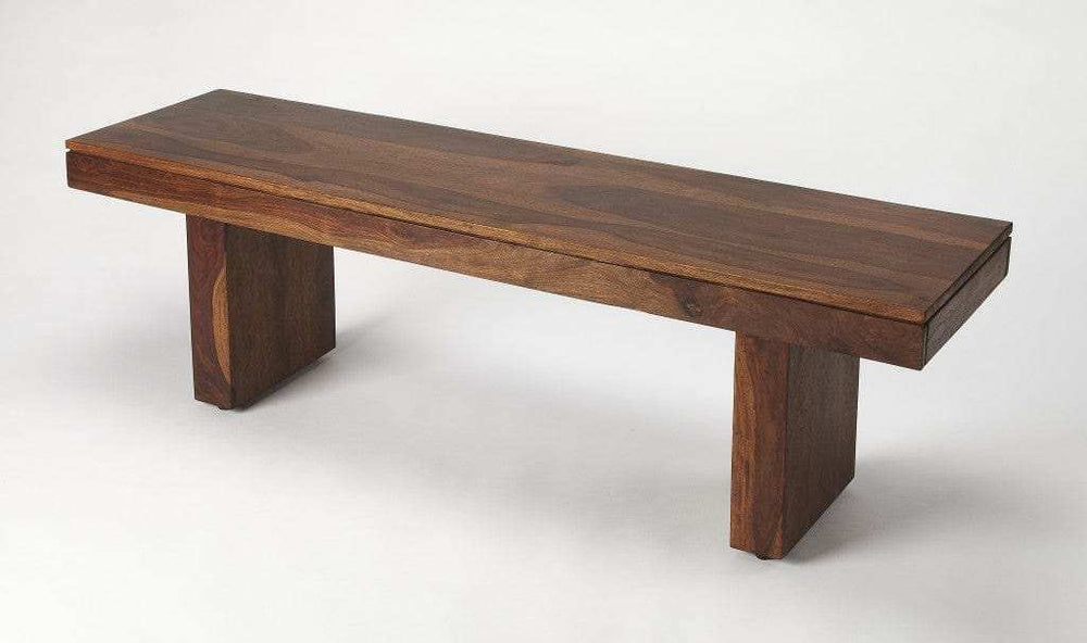 Modern Chunky Solid Wood Bench - Homeroots - Flyclothing LLC