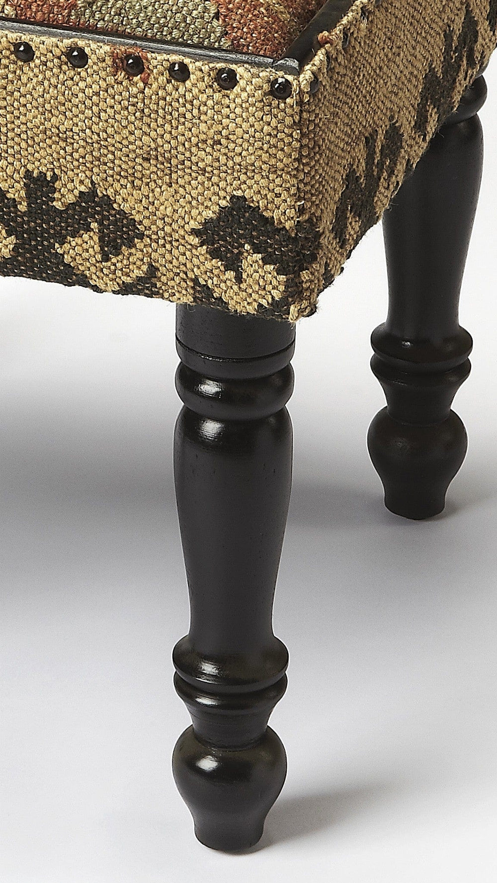 18" Brown Linen Ottoman - Homeroots - Flyclothing LLC