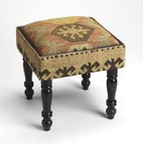 18" Brown Linen Ottoman - Homeroots - Flyclothing LLC