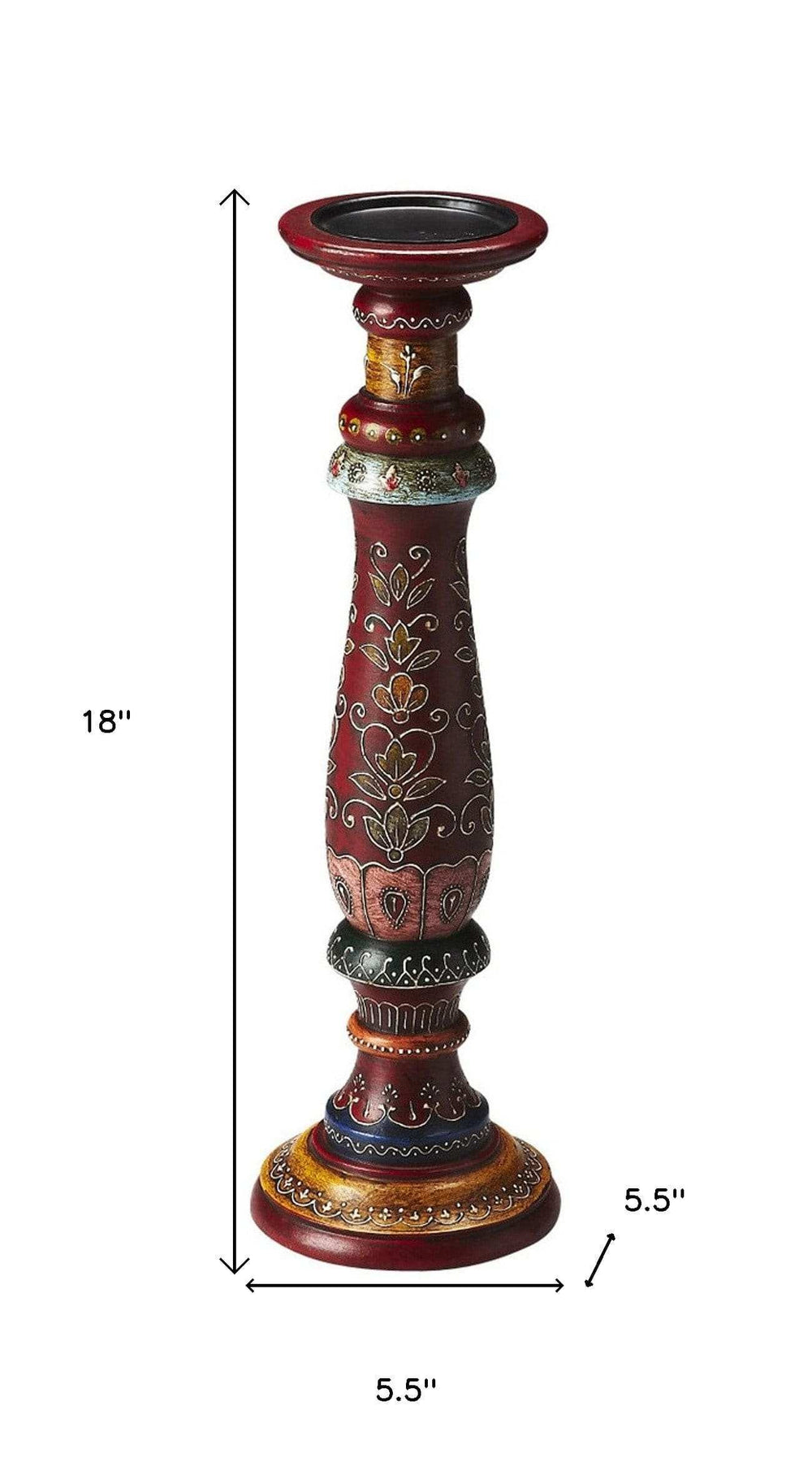 Hand Painted Candle Holder - Homeroots - Flyclothing LLC