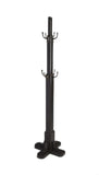 Black Solid Hardwood Coat Tree Rack - Homeroots - Flyclothing LLC