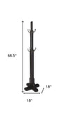 Black Solid Hardwood Coat Tree Rack - Homeroots - Flyclothing LLC