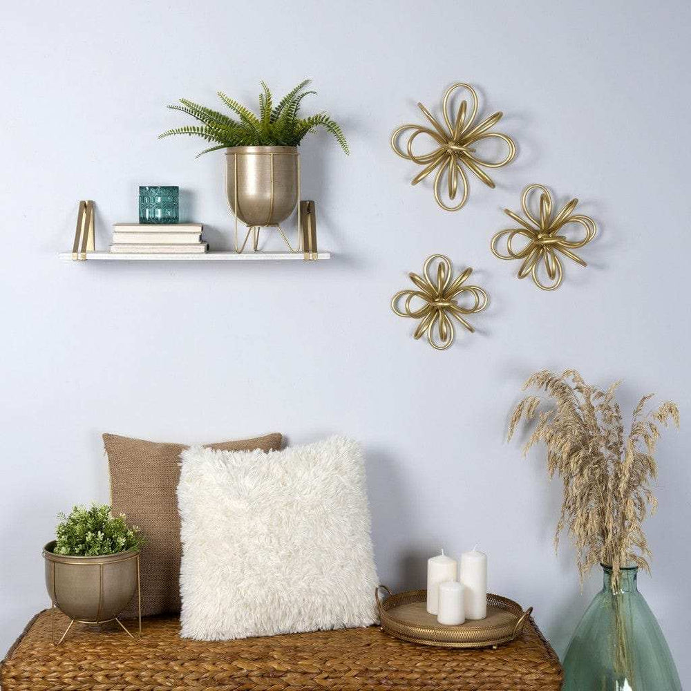 Bronze And Gold Metal Plant Pot - Homeroots - Flyclothing LLC