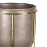 Bronze And Gold Metal Plant Pot - Homeroots - Flyclothing LLC