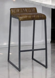 28" Black Upholstered And Iron Low Back Bar Height Bar Chair - Homeroots - Flyclothing LLC