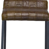 28" Black Upholstered And Iron Low Back Bar Height Bar Chair - Homeroots - Flyclothing LLC