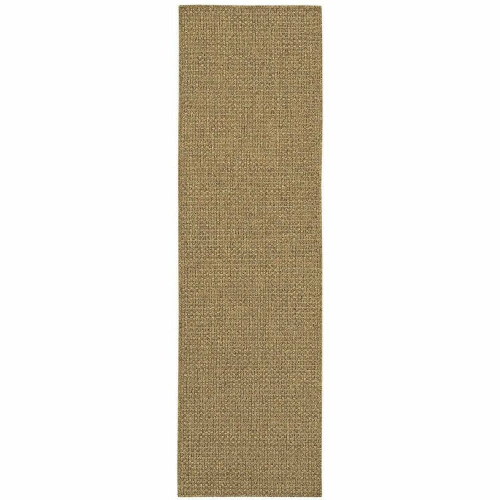 2' X 8' Tan Indoor Outdoor Area Rug - Homeroots - Flyclothing LLC