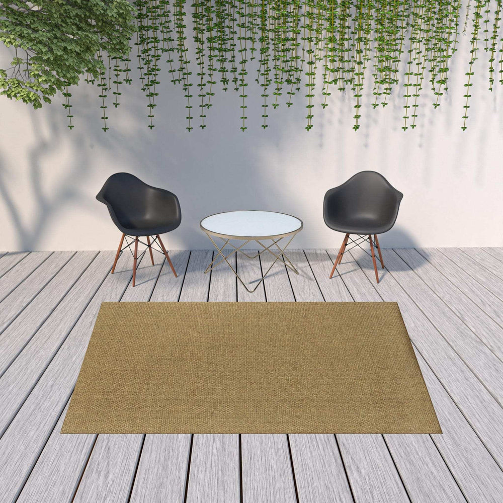 7' X 10' Tan Indoor Outdoor Area Rug - Homeroots - Flyclothing LLC