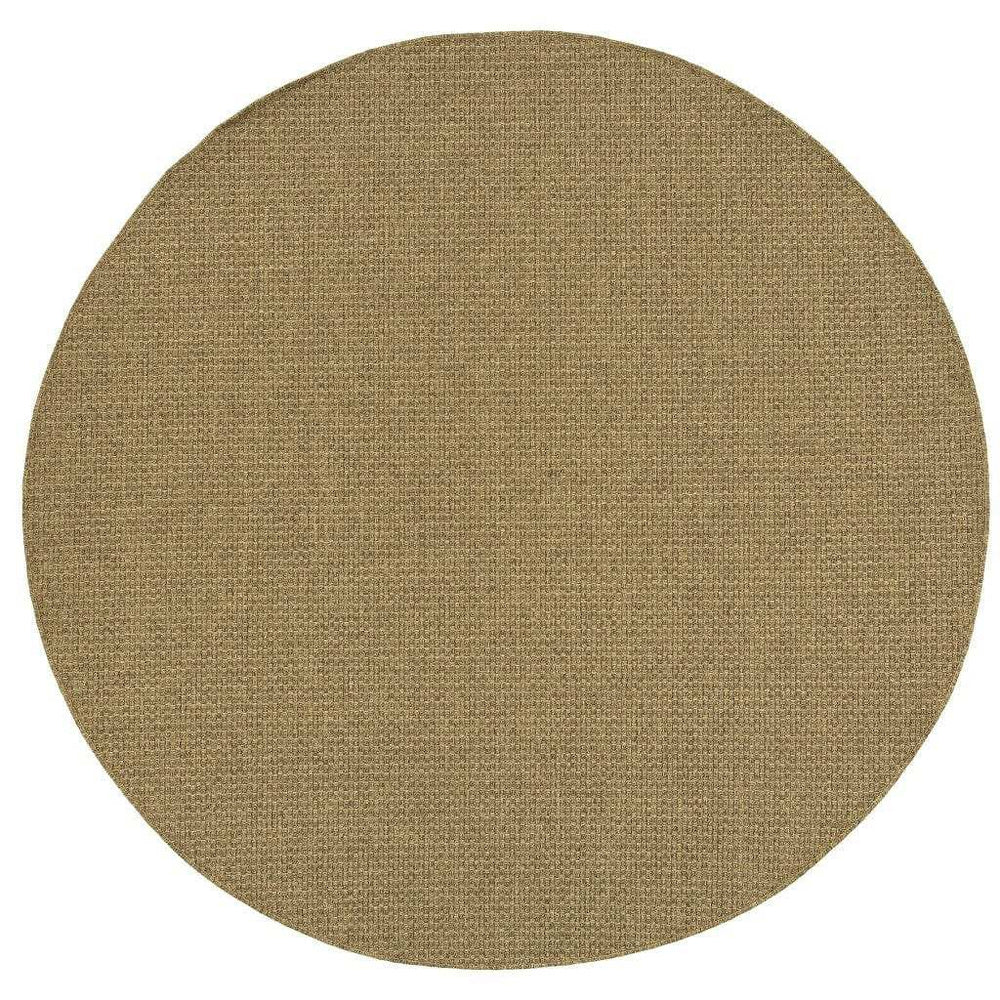 8' X 8' Tan Indoor Outdoor Area Rug - Homeroots - Flyclothing LLC