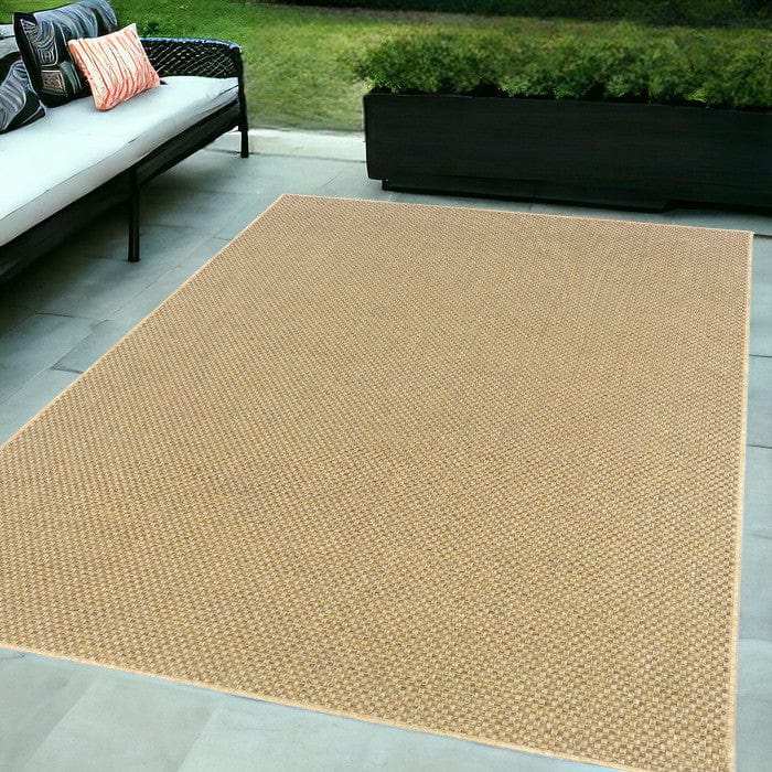 5' X 8' Beige Indoor Outdoor Area Rug - Homeroots - Flyclothing LLC