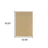 5' X 8' Beige Indoor Outdoor Area Rug - Homeroots - Flyclothing LLC
