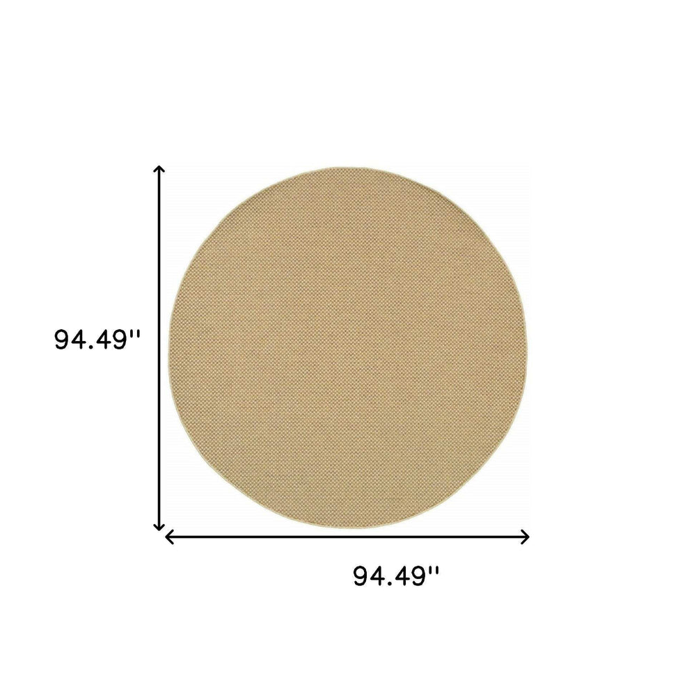 8' X 8' Beige Indoor Outdoor Area Rug - Homeroots - Flyclothing LLC