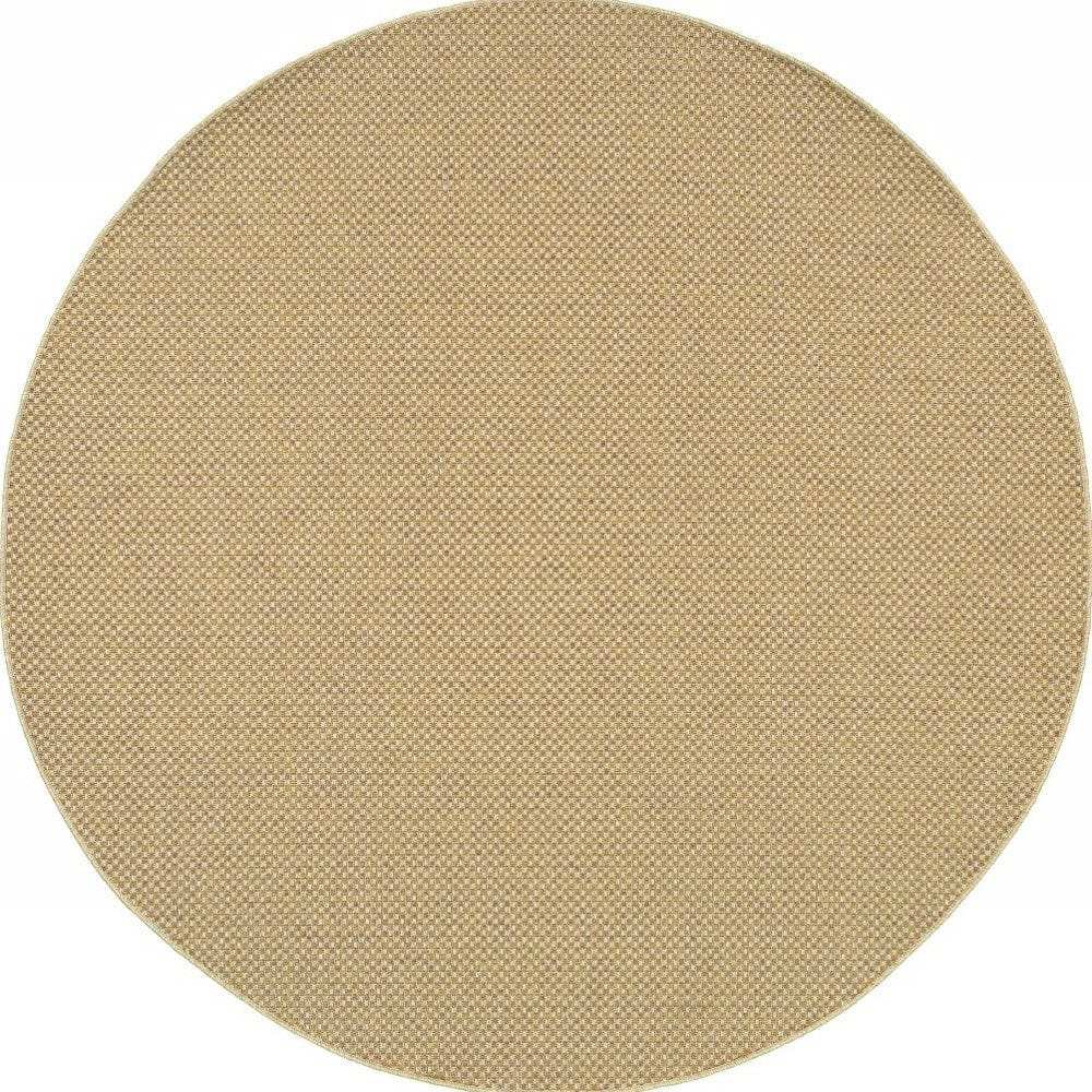 8' X 8' Beige Indoor Outdoor Area Rug - Homeroots - Flyclothing LLC