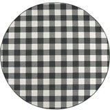 8' X 8' Black and Ivory Indoor Outdoor Area Rug - Homeroots - Flyclothing LLC