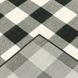 8' X 8' Black and Ivory Indoor Outdoor Area Rug - Homeroots - Flyclothing LLC