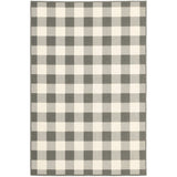 5' X 8' Gray and Ivory Indoor Outdoor Area Rug - Homeroots - Flyclothing LLC